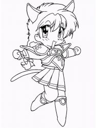 plansa de colorat cavalerul magic rayearth #8