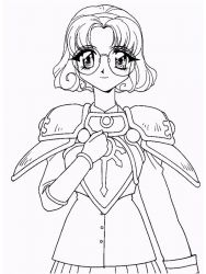 plansa de colorat cavalerul magic rayearth #10