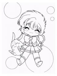 plansa de colorat cavalerul magic rayearth #11