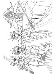 plansa de colorat cavalerul magic rayearth #12