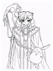 plansa de colorat cavalerul magic rayearth #14