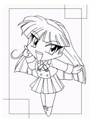 plansa de colorat cavalerul magic rayearth #15