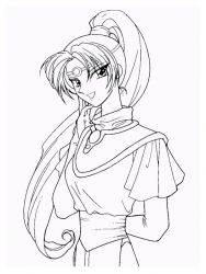 plansa de colorat cavalerul magic rayearth #17