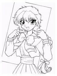 plansa de colorat cavalerul magic rayearth #18