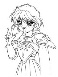 plansa de colorat cavalerul magic rayearth #20