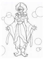 plansa de colorat cavalerul magic rayearth #21