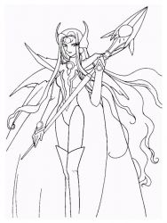 plansa de colorat cavalerul magic rayearth #1