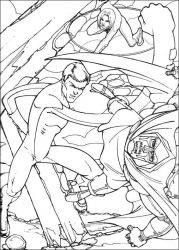 plansa de colorat cei patru fantastici #4