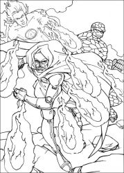 plansa de colorat cei patru fantastici #5