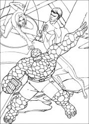 plansa de colorat cei patru fantastici #6