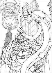 plansa de colorat cei patru fantastici #10