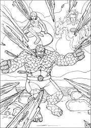 plansa de colorat cei patru fantastici #11