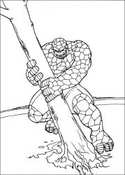 plansa de colorat cei patru fantastici #12