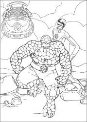 plansa de colorat cei patru fantastici #13