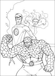 plansa de colorat cei patru fantastici #15