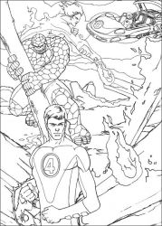 plansa de colorat cei patru fantastici #17