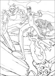 plansa de colorat cei patru fantastici #20