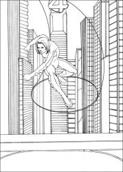 plansa de colorat cei patru fantastici #9