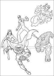 plansa de colorat cei patru fantastici #10