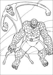 plansa de colorat cei patru fantastici #13