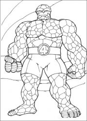 plansa de colorat cei patru fantastici #16