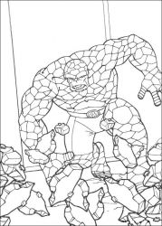 plansa de colorat cei patru fantastici #20