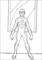 plansa de colorat cei patru fantastici #1