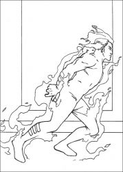 plansa de colorat cei patru fantastici #5