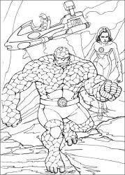 plansa de colorat cei patru fantastici #7