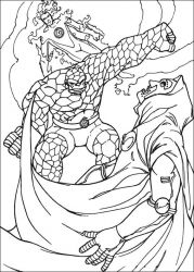 plansa de colorat cei patru fantastici #12
