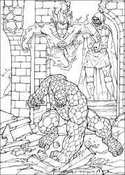 plansa de colorat cei patru fantastici #14