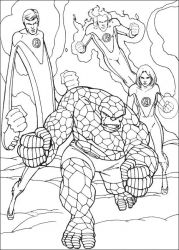 plansa de colorat cei patru fantastici #15