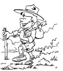 plansa de colorat cercetasi #6