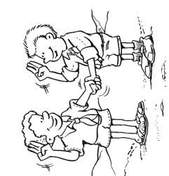 plansa de colorat cercetasi #8