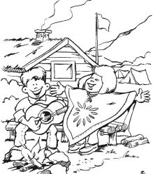 plansa de colorat cercetasi #10