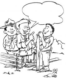 plansa de colorat cercetasi #11