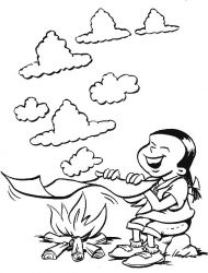 plansa de colorat cercetasi #13