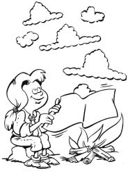 plansa de colorat cercetasi #14