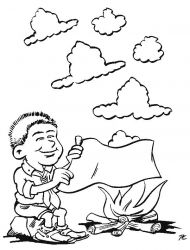 plansa de colorat cercetasi #16