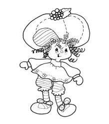 plansa de colorat charlotta cu capsuni #3