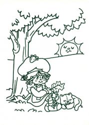 plansa de colorat charlotta cu capsuni #8