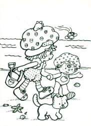 plansa de colorat charlotta cu capsuni #10