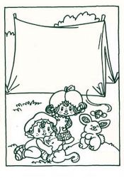 plansa de colorat charlotta cu capsuni #11