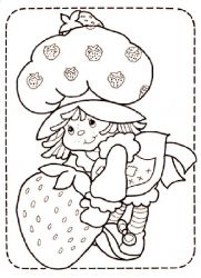 plansa de colorat charlotta cu capsuni #15