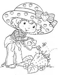 plansa de colorat charlotta cu capsuni #21