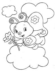 plansa de colorat charlotta cu capsuni #4