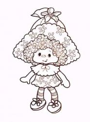 plansa de colorat charlotta cu capsuni #20