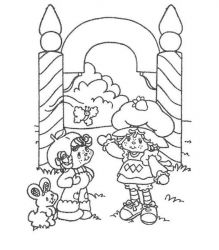 plansa de colorat charlotta cu capsuni #1