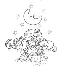 plansa de colorat charlotta cu capsuni #2