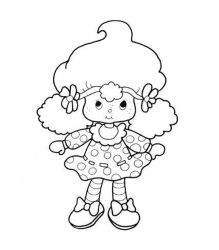 plansa de colorat charlotta cu capsuni #3